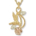 Hummingbird and Flower Pendant - by Landstrom's